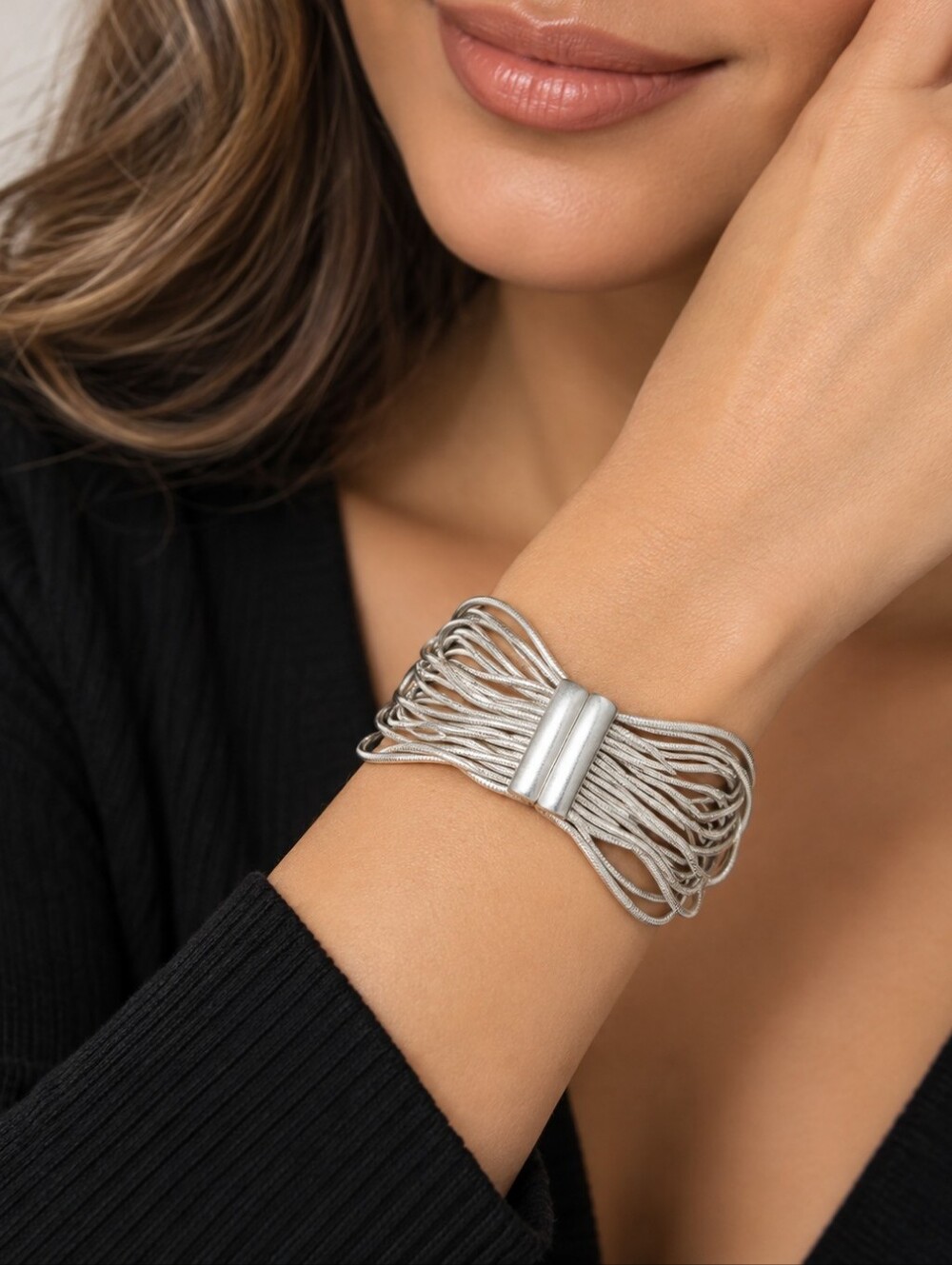 Magnetic Silver Bracelet